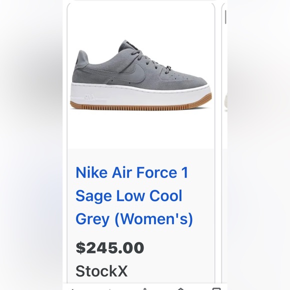 Nike Air Force 1 Sage Low Cool Grey - Picture 2 of 15